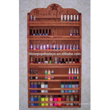 New Nail Polish Rack Display Wooden Shelf Makeup Products Display Unit Bamboo Cosmetic Pop Displays